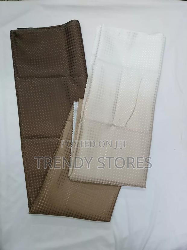 White Brown Polyester Shower Curtains - main view