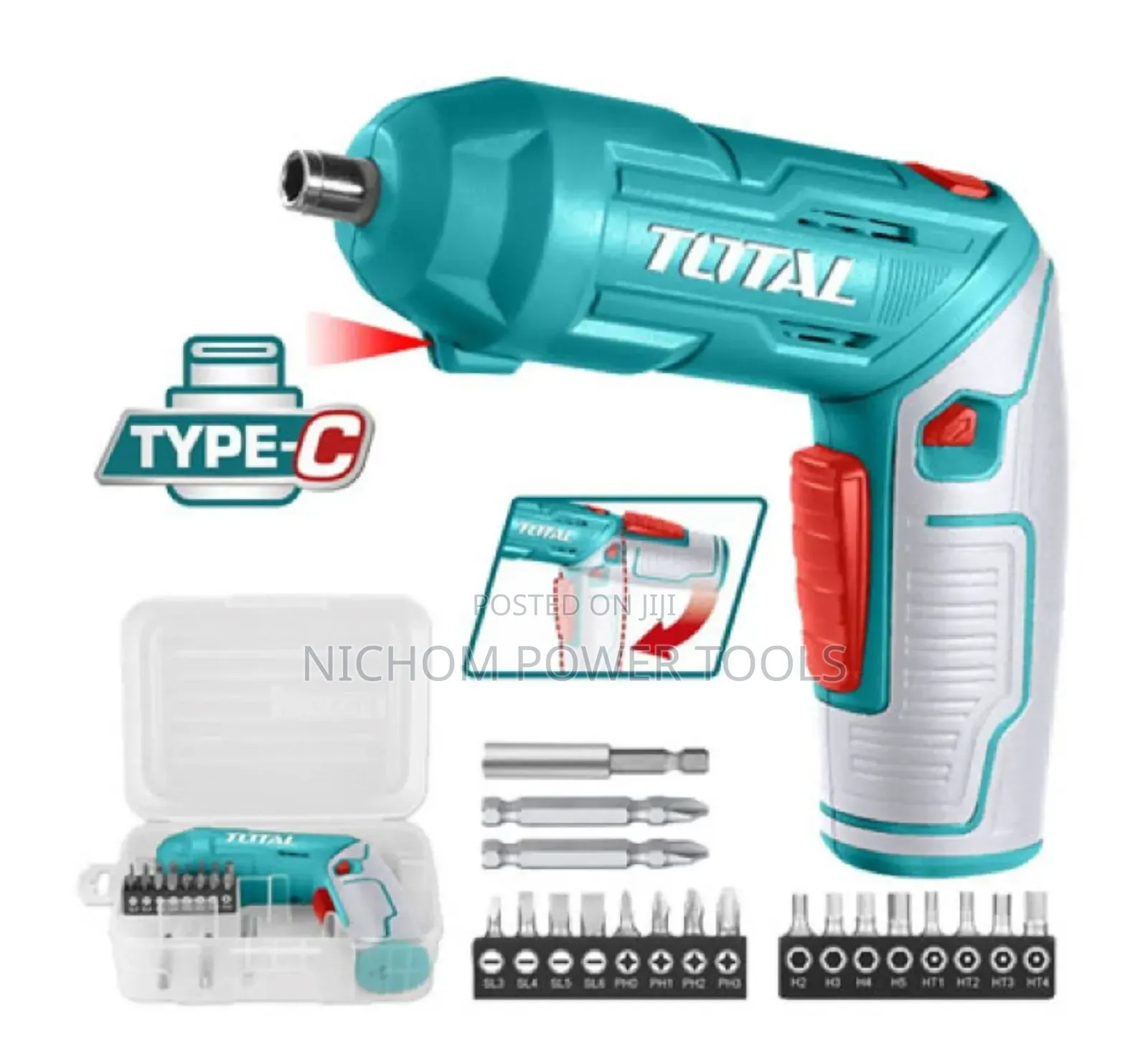 Total 4v Cordless Screwdriver/Mini Drill