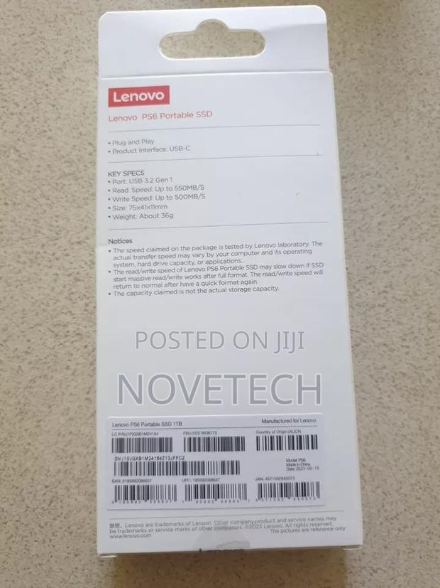 New Sealed Lenovo Ps6 1tb Portable SSD - thumbnail 3