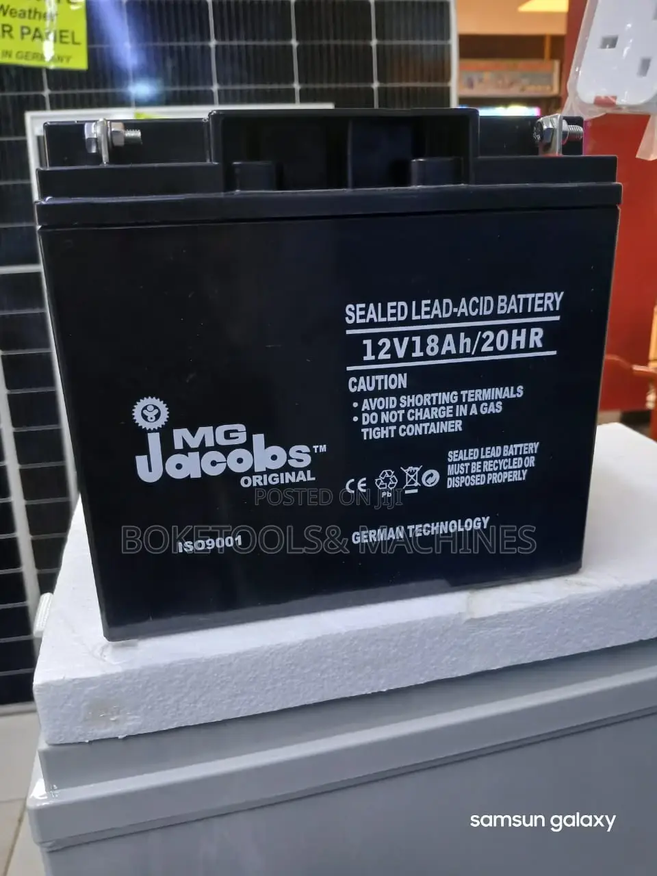 12 v 18 Ah Jacobs Lead Acid Battery