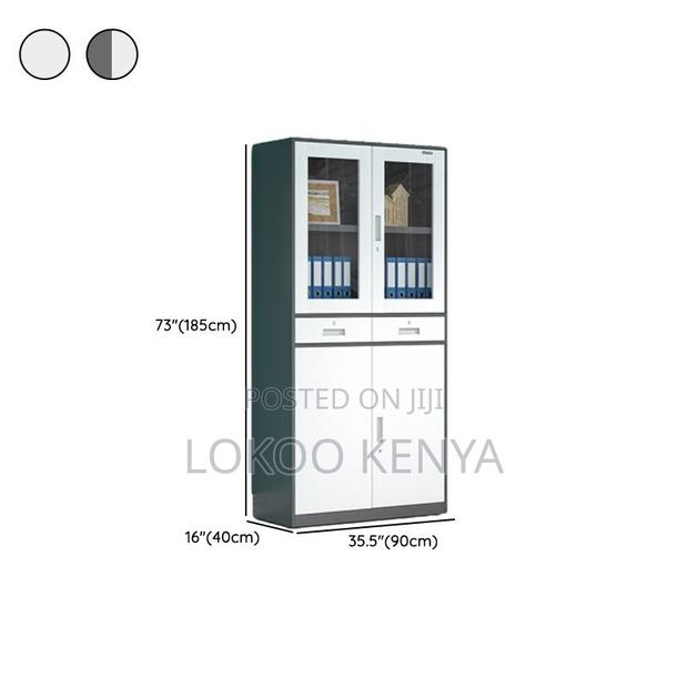 Cabinets: Sleek Silver Steel Storage Cabinet - thumbnail 4
