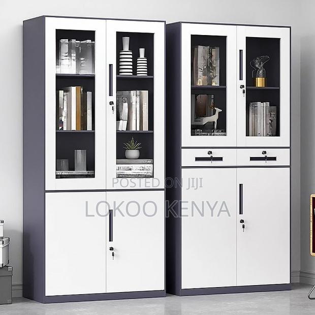 Cabinets: Sleek Silver Steel Storage Cabinet - thumbnail 5