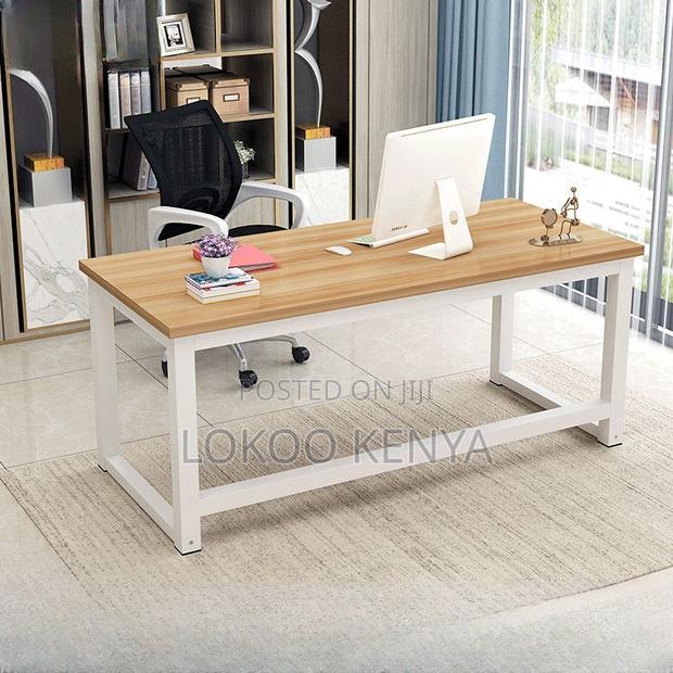 Office Desk: Industrial Study Rectangular Home Office Desk - main view