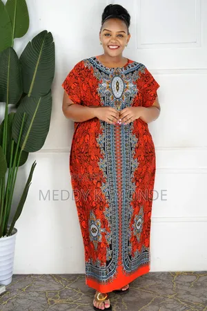 Red Green African Dress