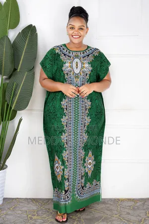 Red Green African Dress