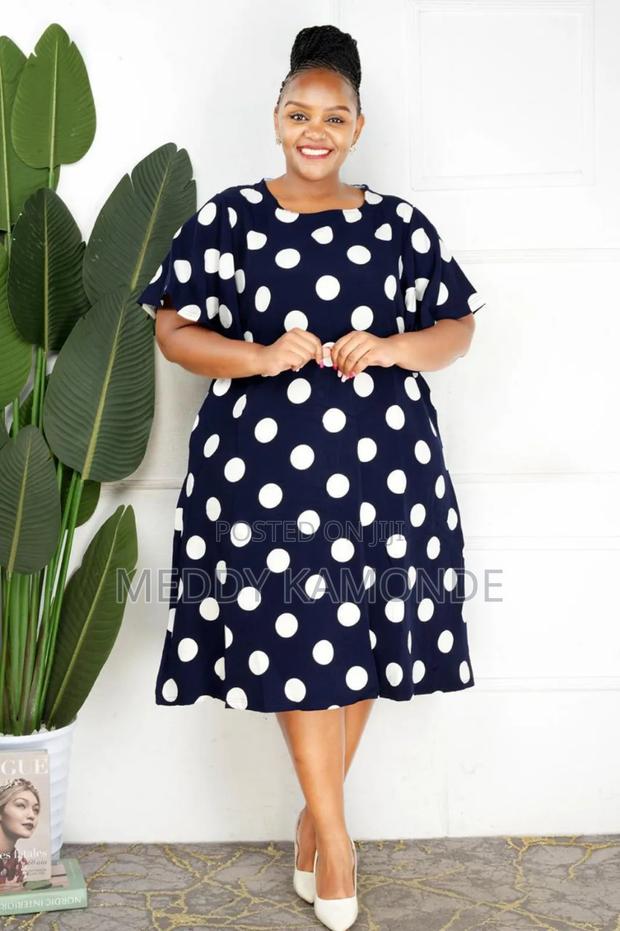 Black Blue Dotted Dress