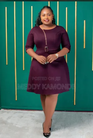 Maroon Navy Blue Skater Dress