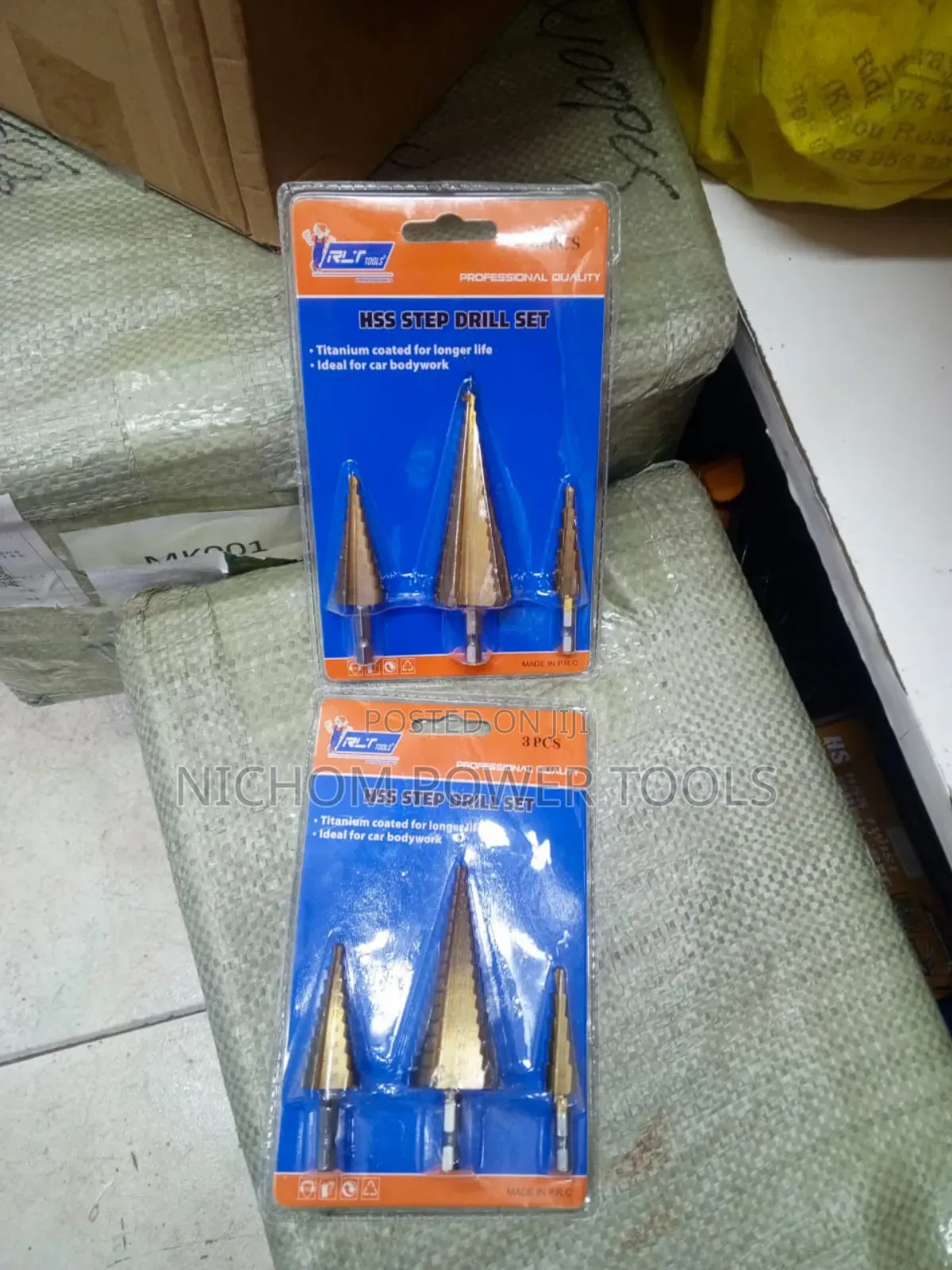 RLT 3pcs HSS Step Drill Bits /Step Drill Set