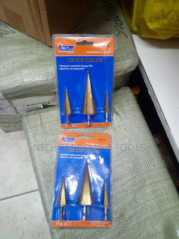 RLT 3pcs HSS Step Drill Bits /Step Drill Set - main view