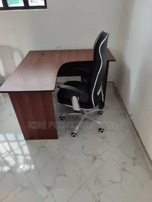 L Shape Desk and Leather Chair Available