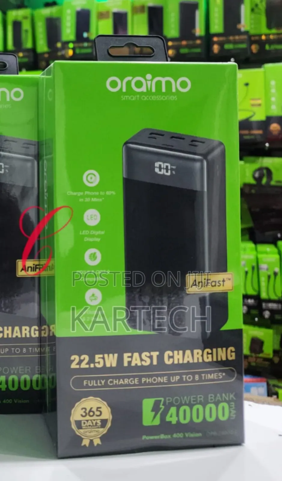 Oraimo Powerbox 400 Vision OPB-7400Q 40,000mah Power Bank