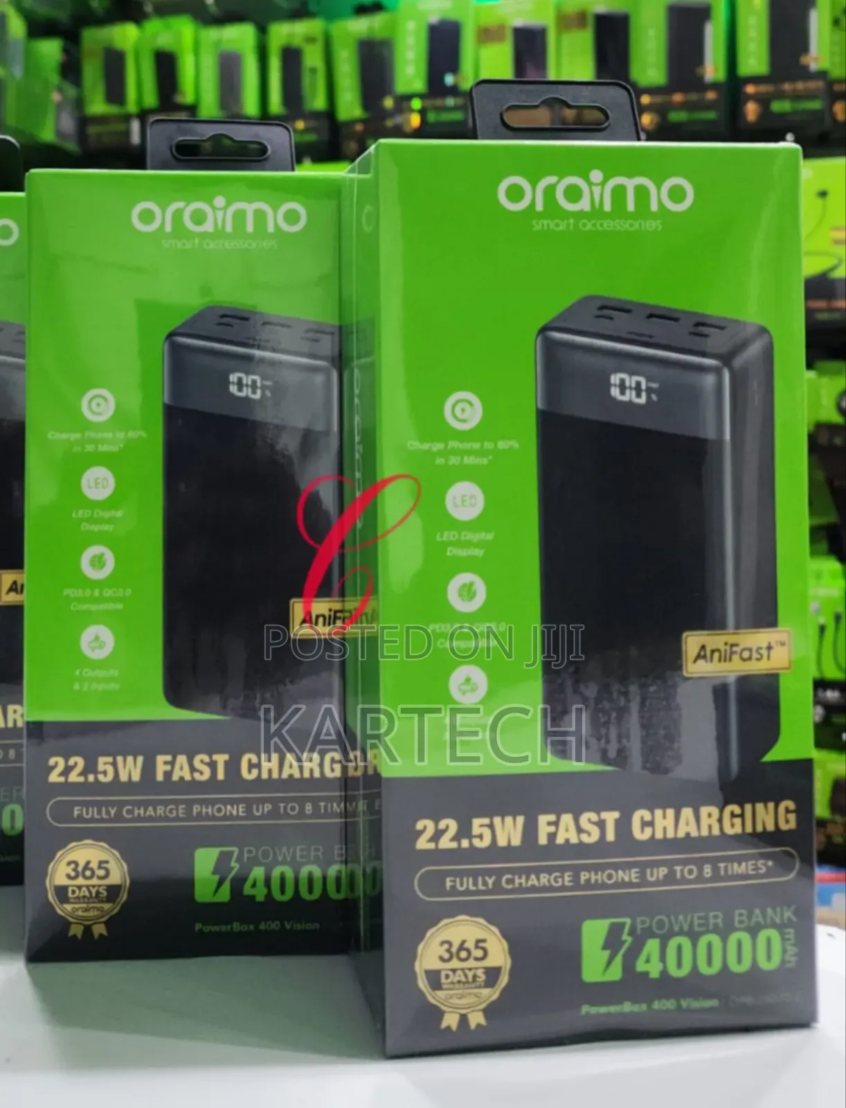 Oraimo Powerbox 400 Vision OPB-7400Q 40,000mah Power Bank