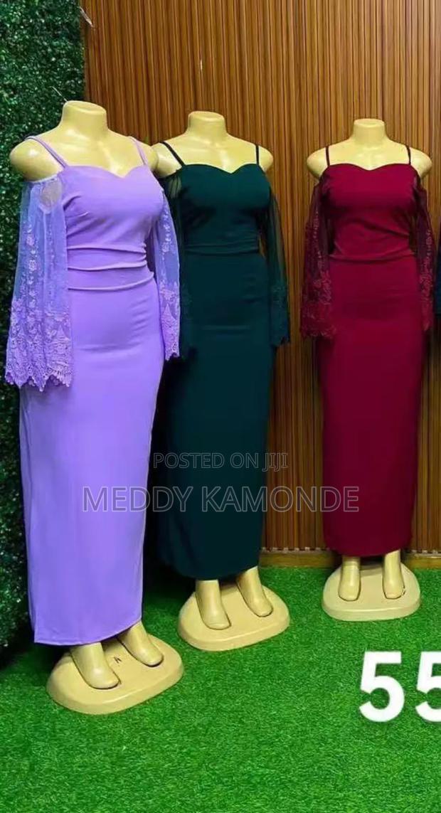 Violet/Green/Maroon Offshoulder Dress - thumbnail 2