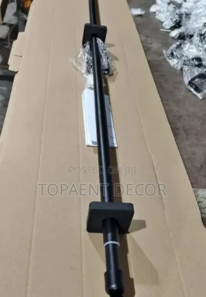 Black Imported Adjustable Curtain Rods