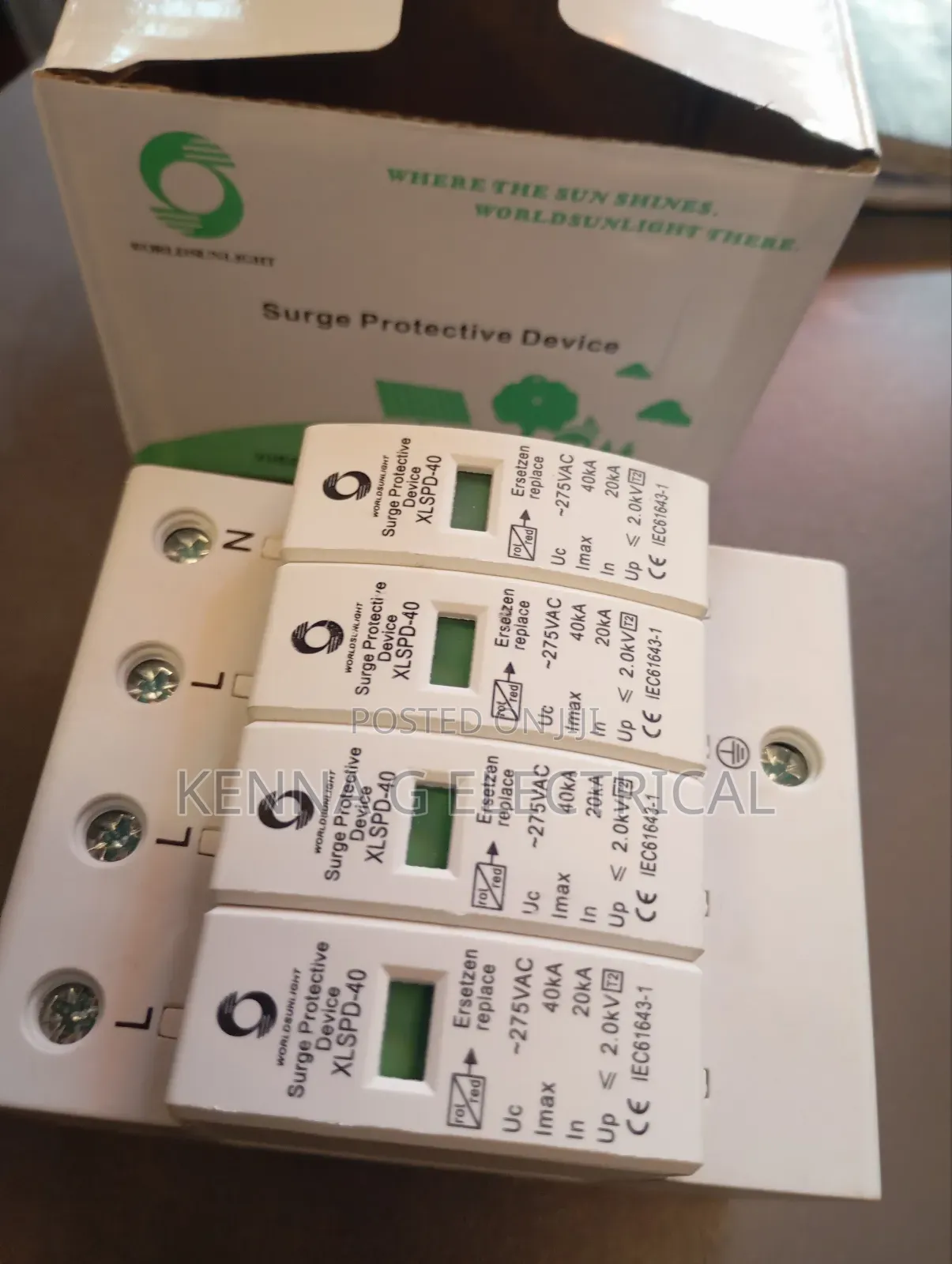 40ka AC Lightning Protection Electrical Box Surge Protector