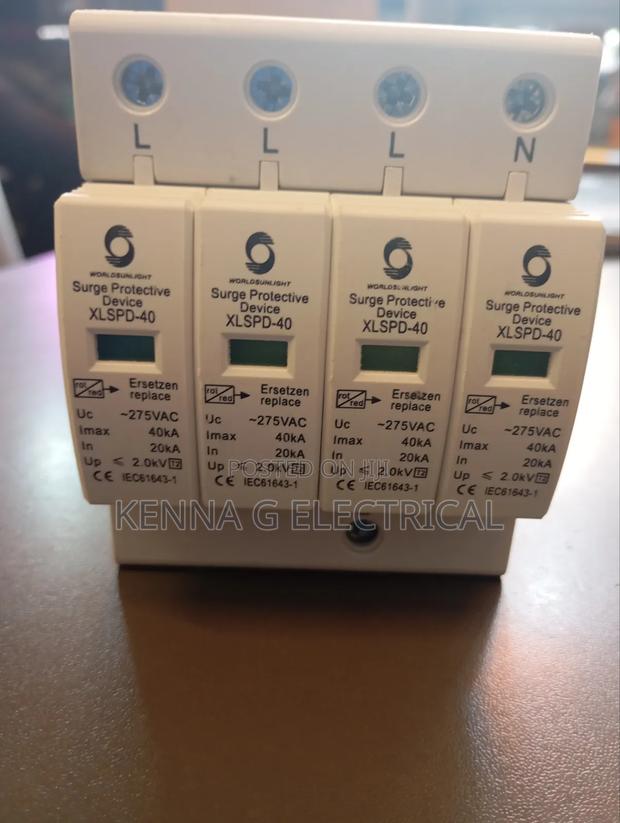 SPD 40ka AC Lightning Electrical Surge Protector 3p