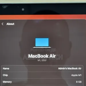Laptop Apple MacBook Air 2020 M1 8GB Apple M1 SSD 256GB