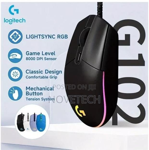 Logitech G102 LIGHTSYNC Wired Optical Gaming Mouse - thumbnail 4