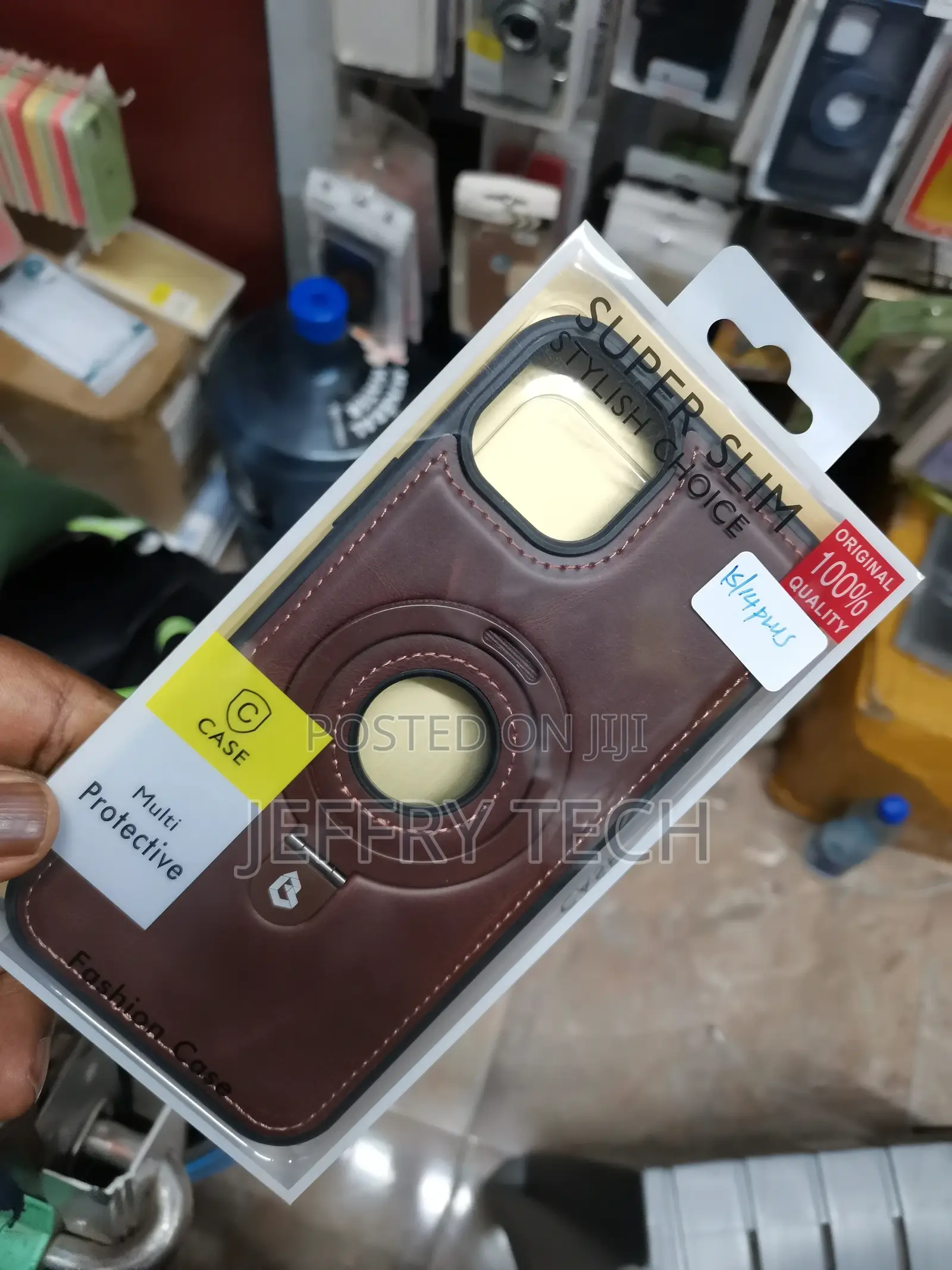 Magnetic for iPhone 15 or 14 Plus Standing Magsafe Brown