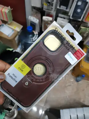 Magnetic for iPhone 15 or 14 Plus Standing Magsafe Brown