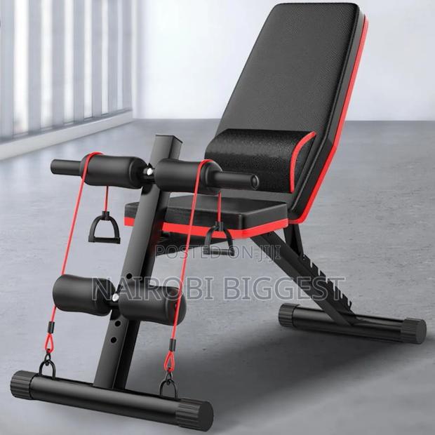 Gym Bench With Resistance Bands - main view