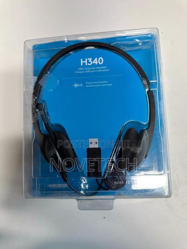NEW Logitech H340 USB Computer Headset Noise Cancelling Mic