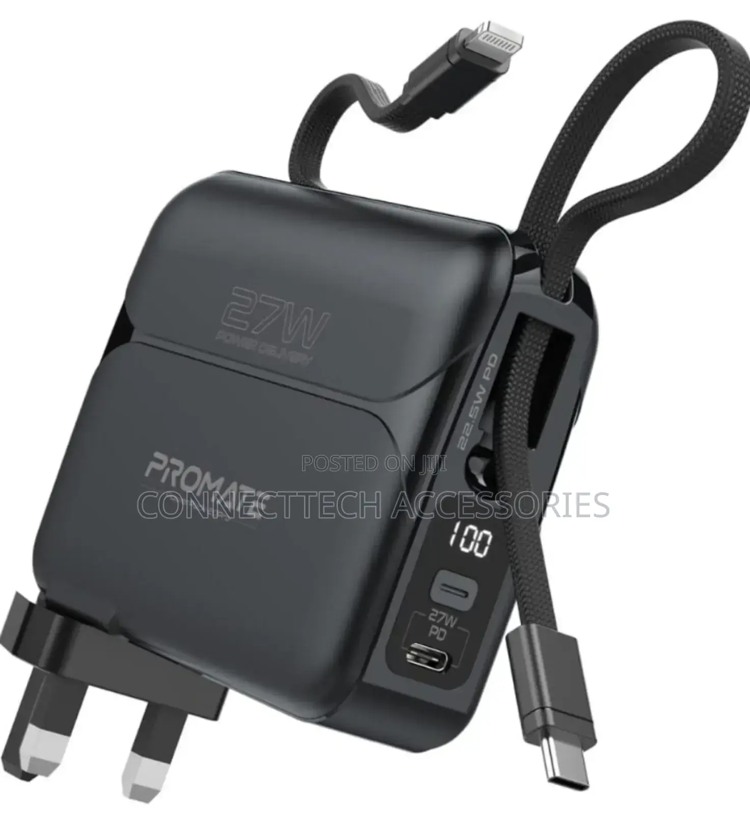 Ultra Compact Fast Charging Power Bank With AC Charger