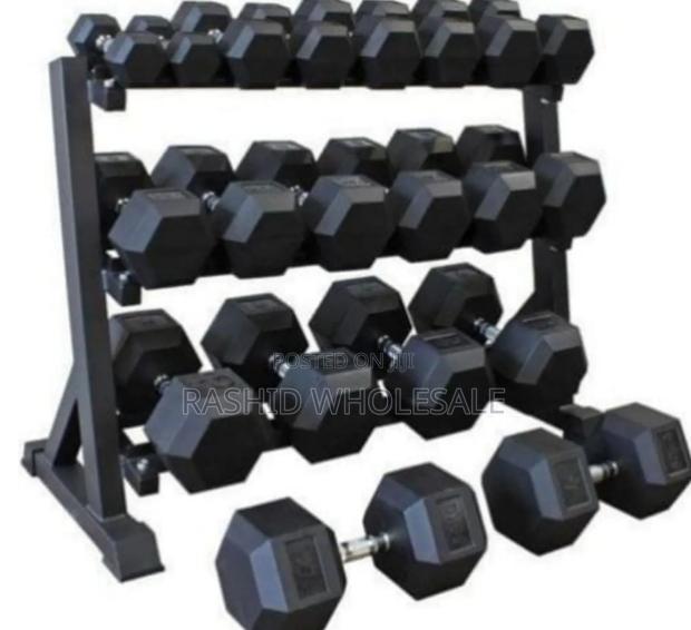 Hexagonal Dumbells 10kgs.
