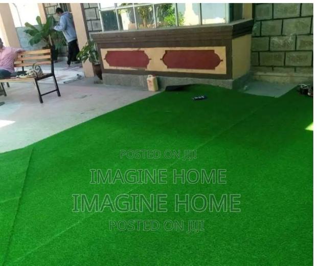 Pool Space With Artificial Green Grass Carpet - main view