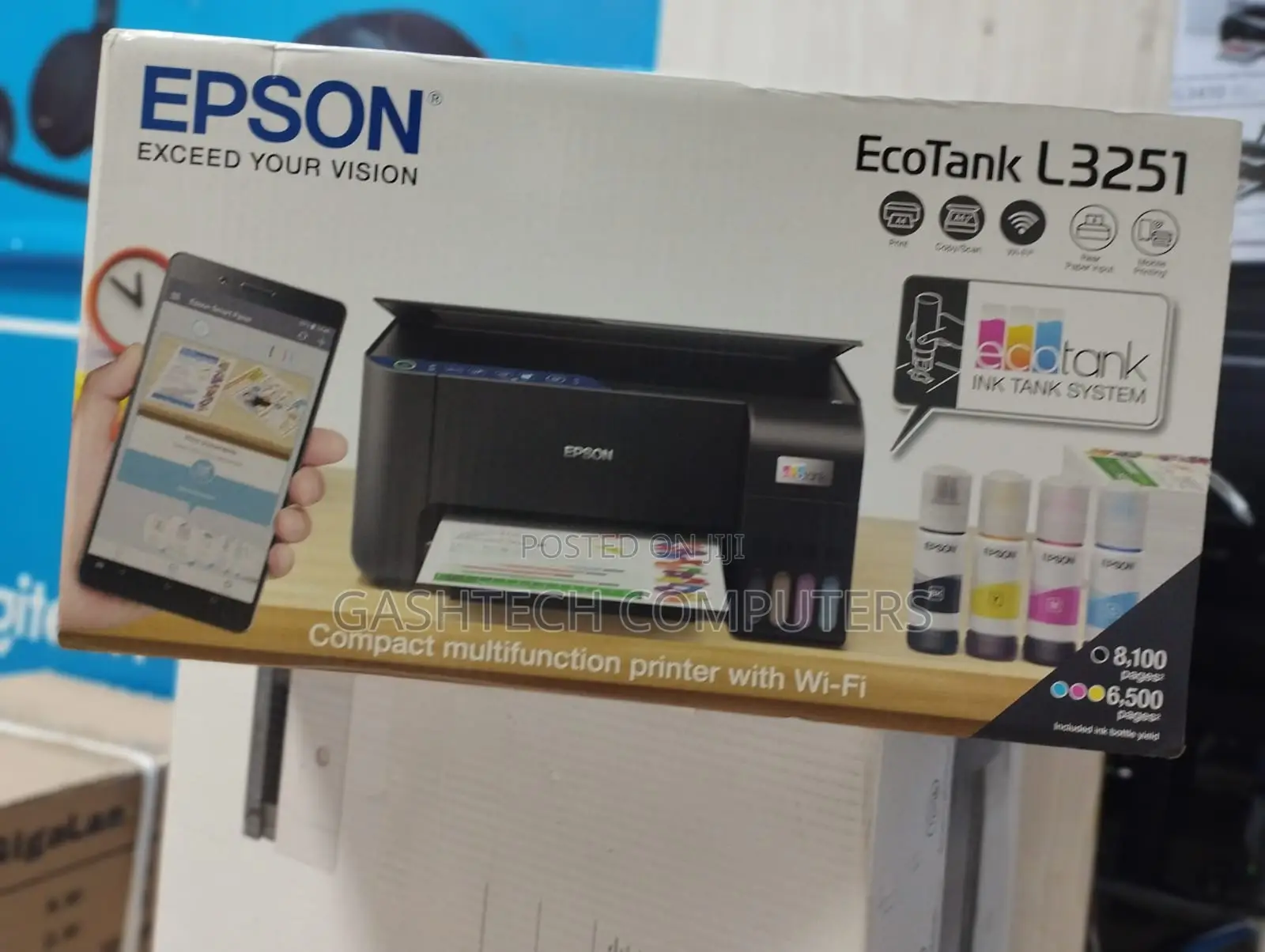 Epson Ecotank L3251 Wi-Fi Print,Copy Scan Ink Tank Printer