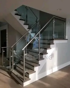 Staircase Fabric With Stainless and a Tuff/Tempered Glass