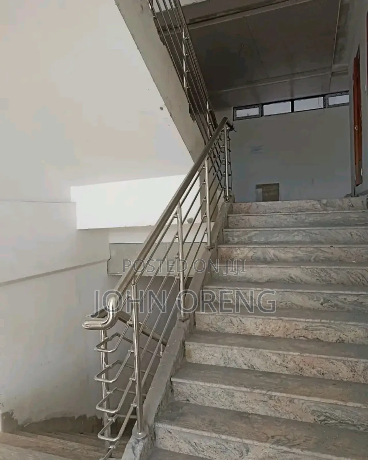 Staircase Fabric With Stainless and a Tuff/Tempered Glass