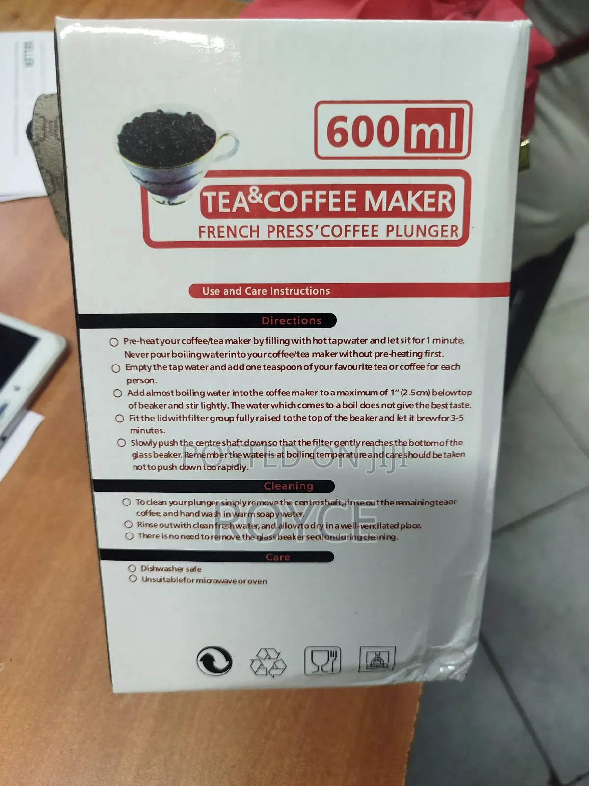 600ml Press Press Coffee Plunger