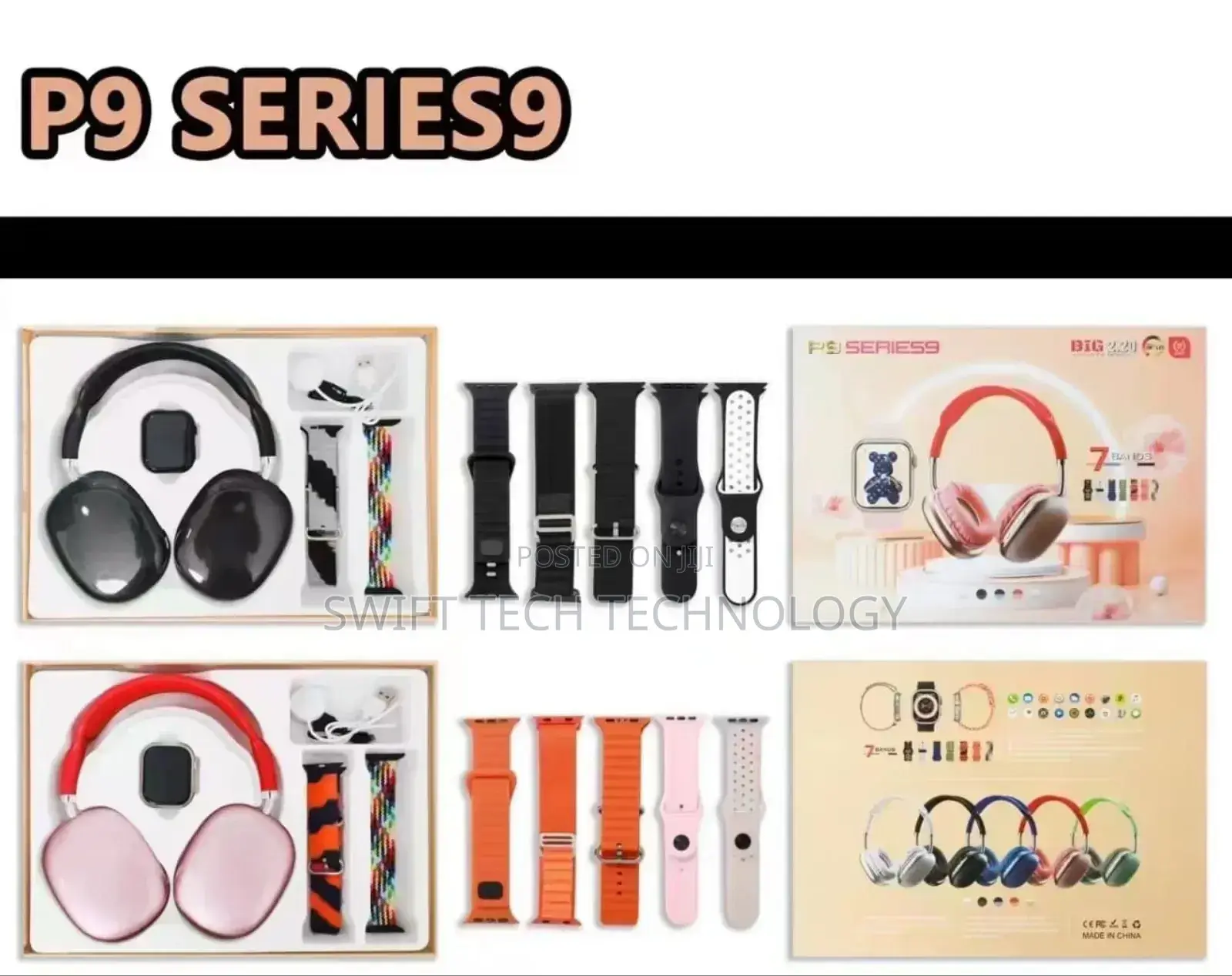 Smart Watch P9 Series With Headphones