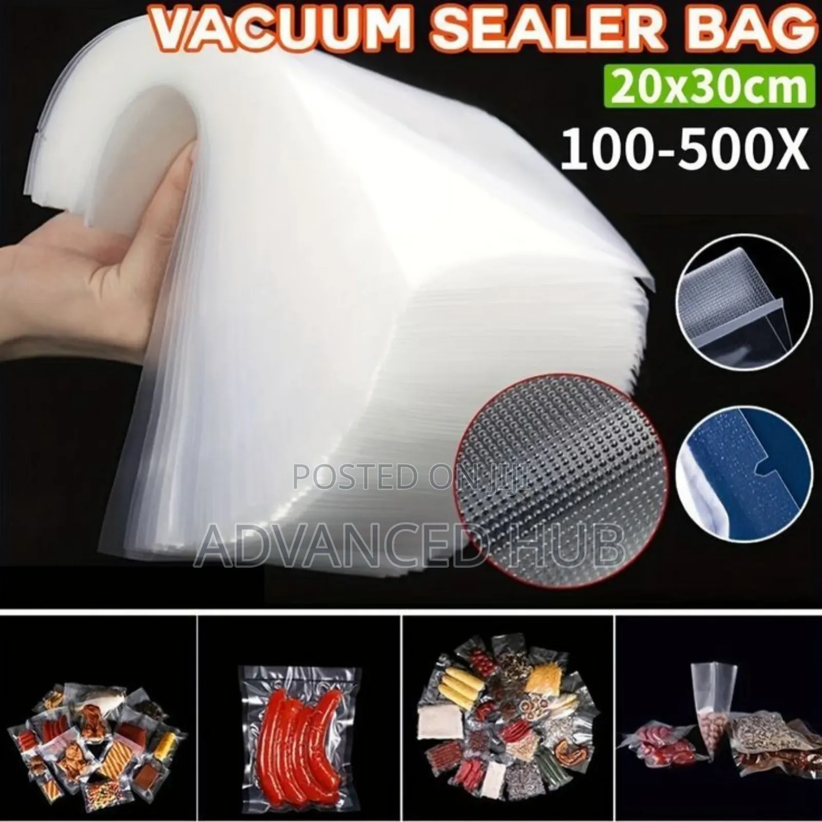 100pcs Food Storage Vacuum Sealer Bags (20*30)