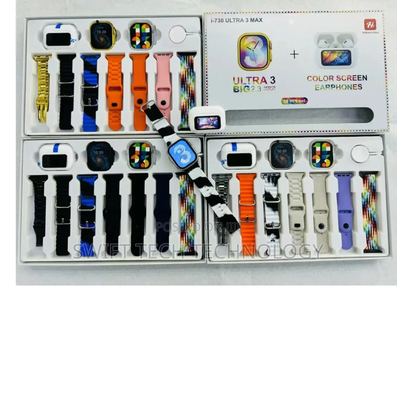 Smart Watch Utra 3 With 7 Strap and 2 Watches
