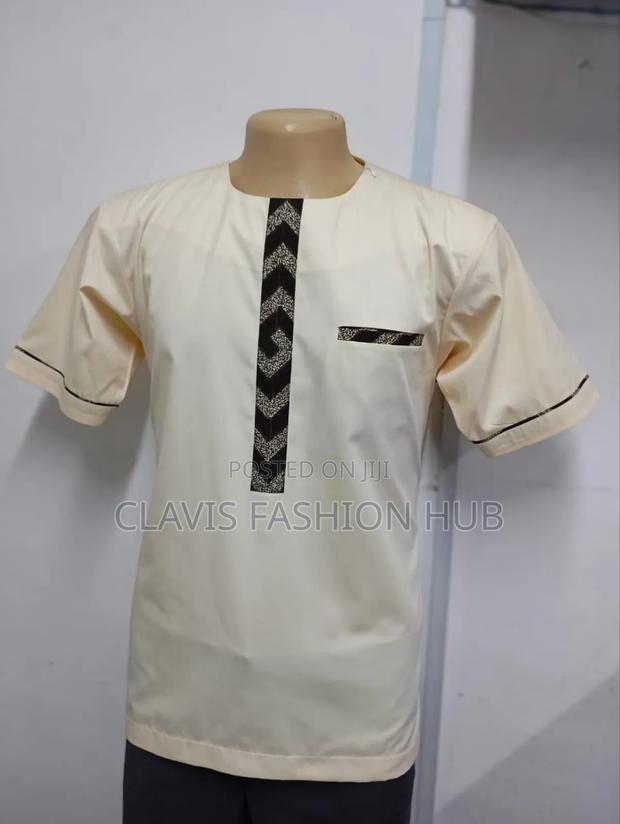 Cream White African Shirts for Men