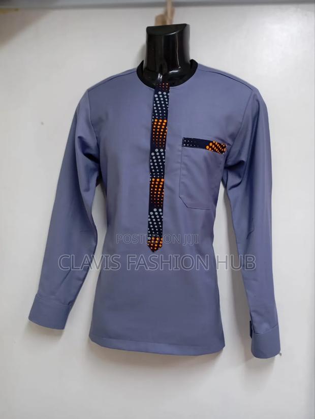 African Shirts for Men - Grey Colour