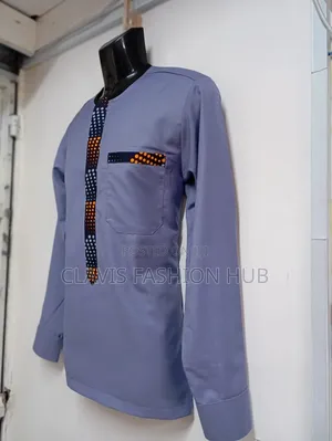 African Shirts for Men - Grey Colour