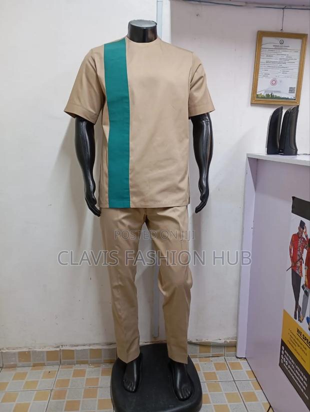 Biege African Suits for Men