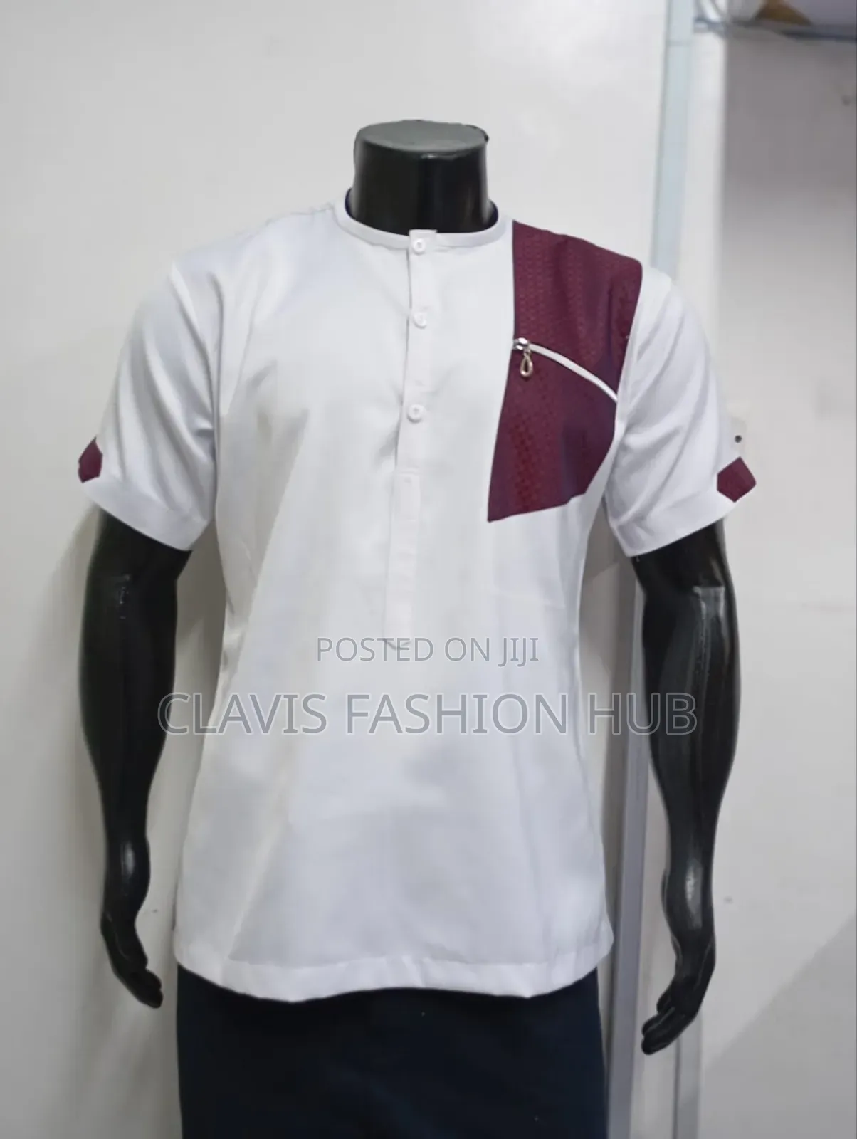 White Short Sleeves Shirts for Men