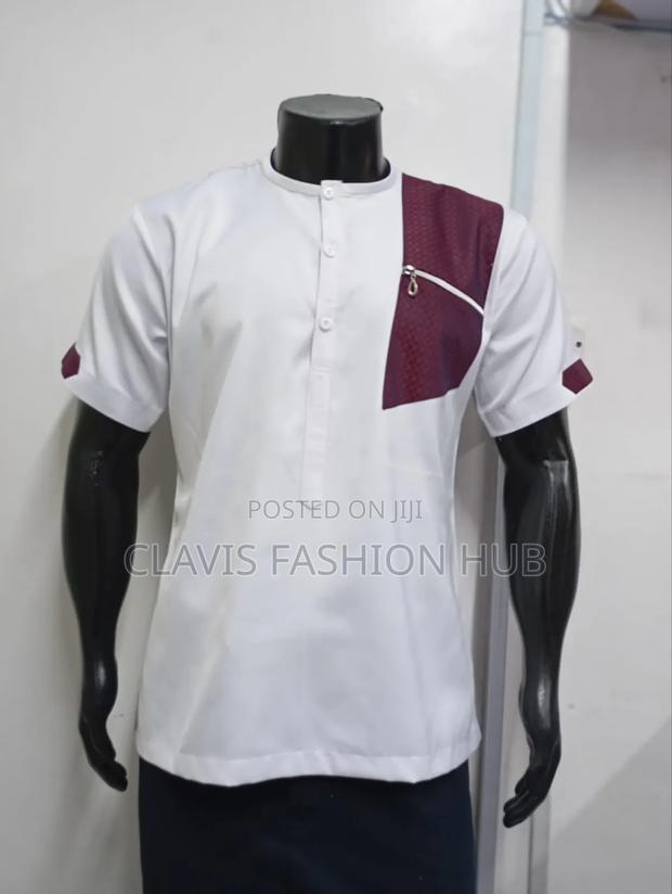 White Short Sleeves Shirts for Men