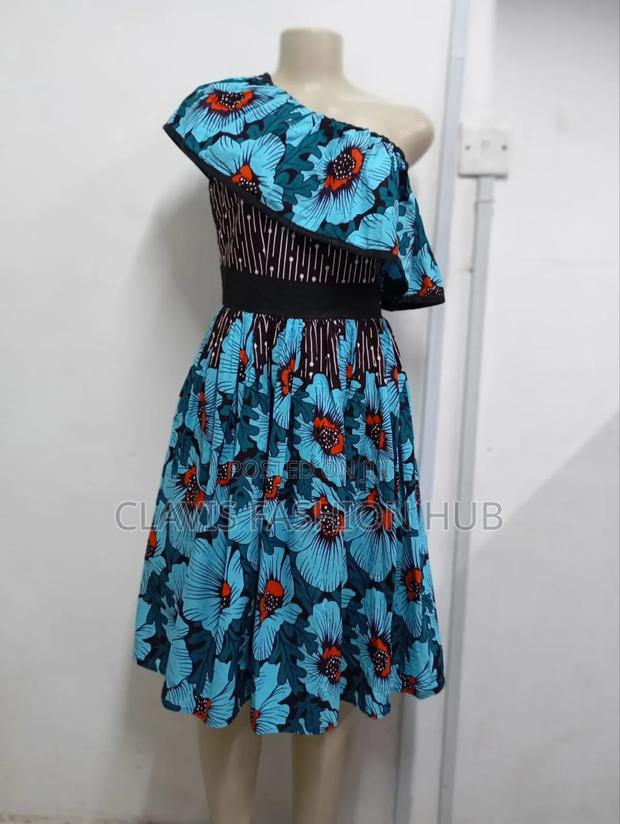 Blue Kitenge Dress for a Lady