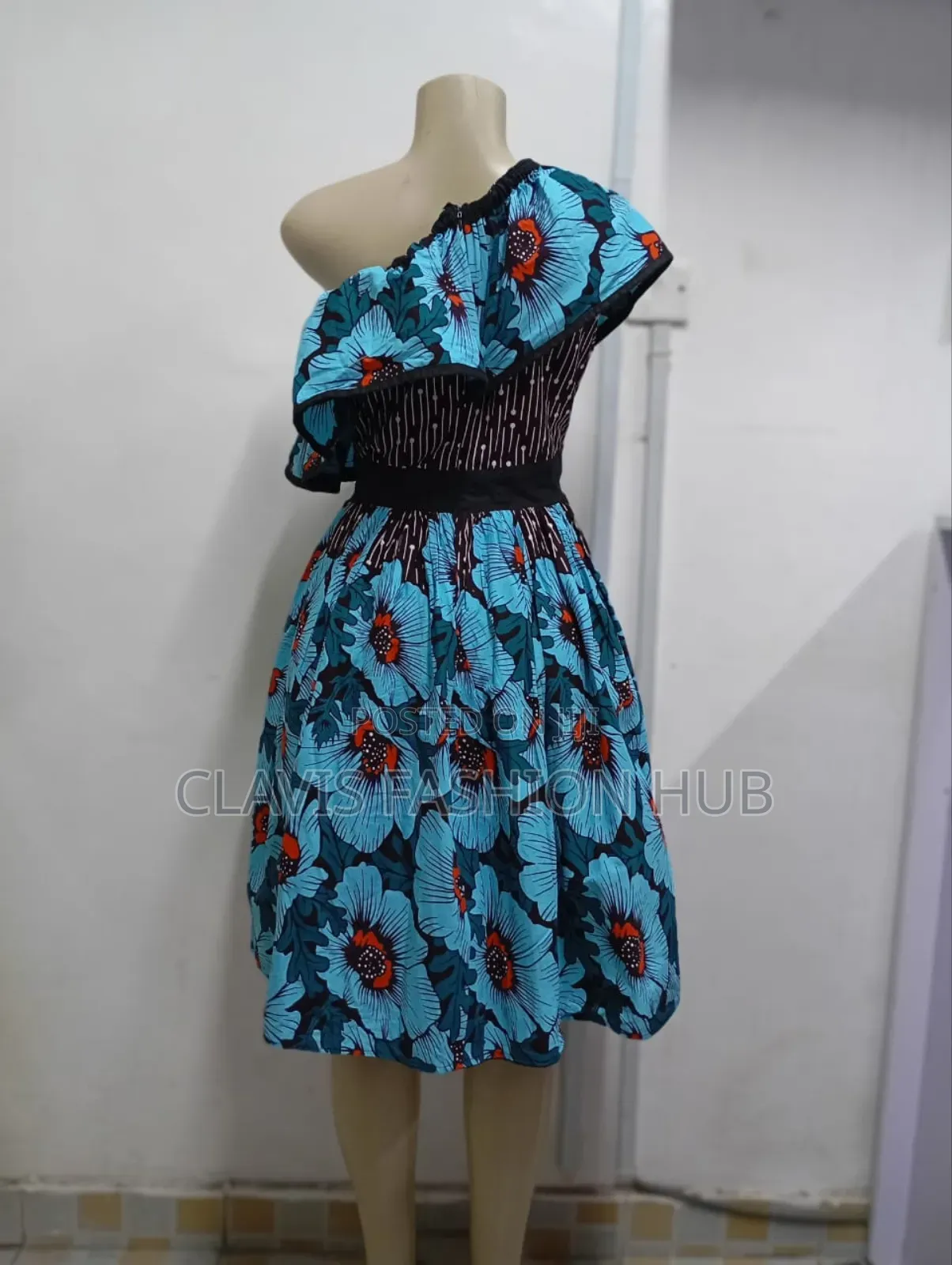 Blue Kitenge Dress for a Lady