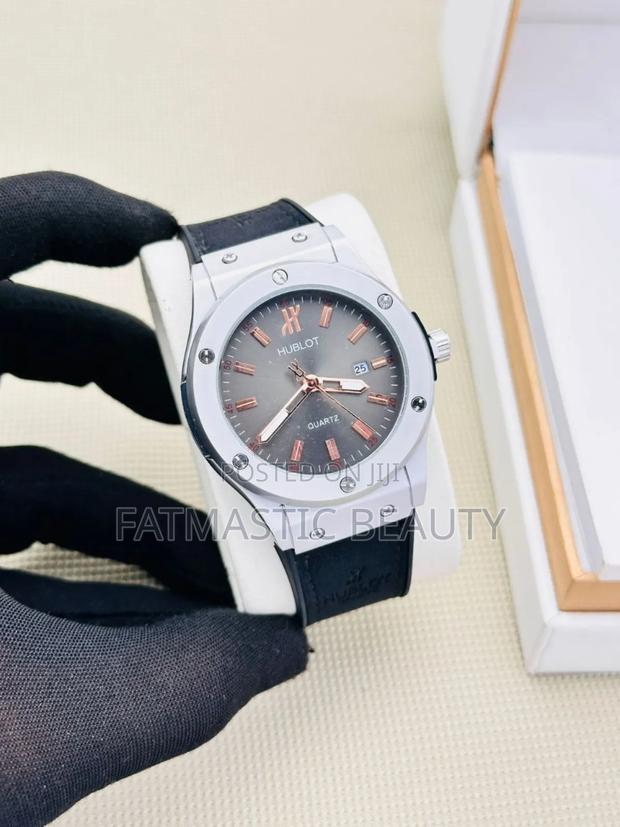 Black Silver Hublot Watch - main view
