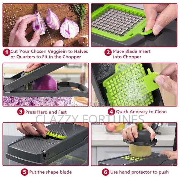 Multifunctional 13 Pieces Set Vegetable Chopper/ Cutter - thumbnail 2
