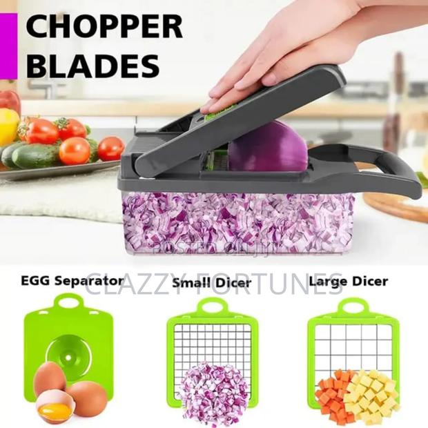 Multifunctional 13 Pieces Set Vegetable Chopper/ Cutter - thumbnail 3