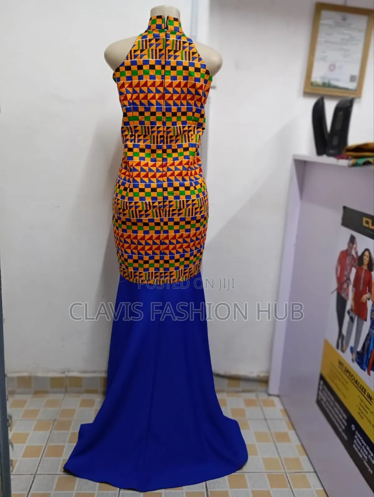 African Kitenge Kente Maxi Dress