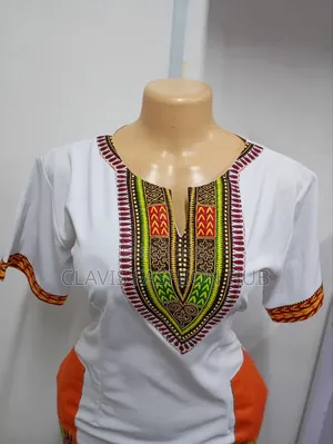 White Dashiki Dress for Ladies