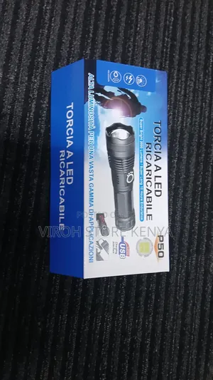 LED Torch Mettalic Rechargeable Spotlight With P50 Lenses